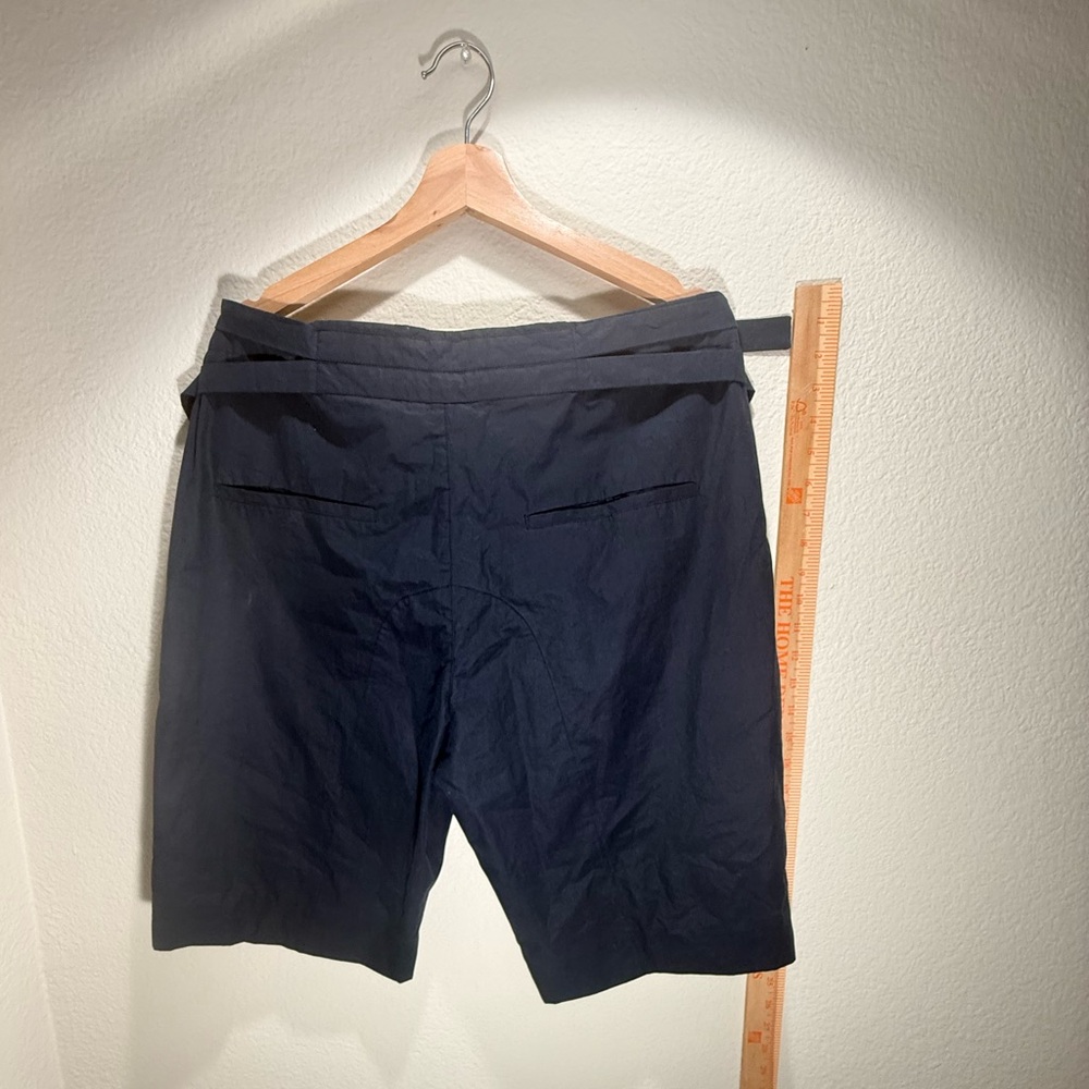 Helmut Lang Tech Fabric Shorts Navy Size 32 Modern Minimal - Picture 2 of 13